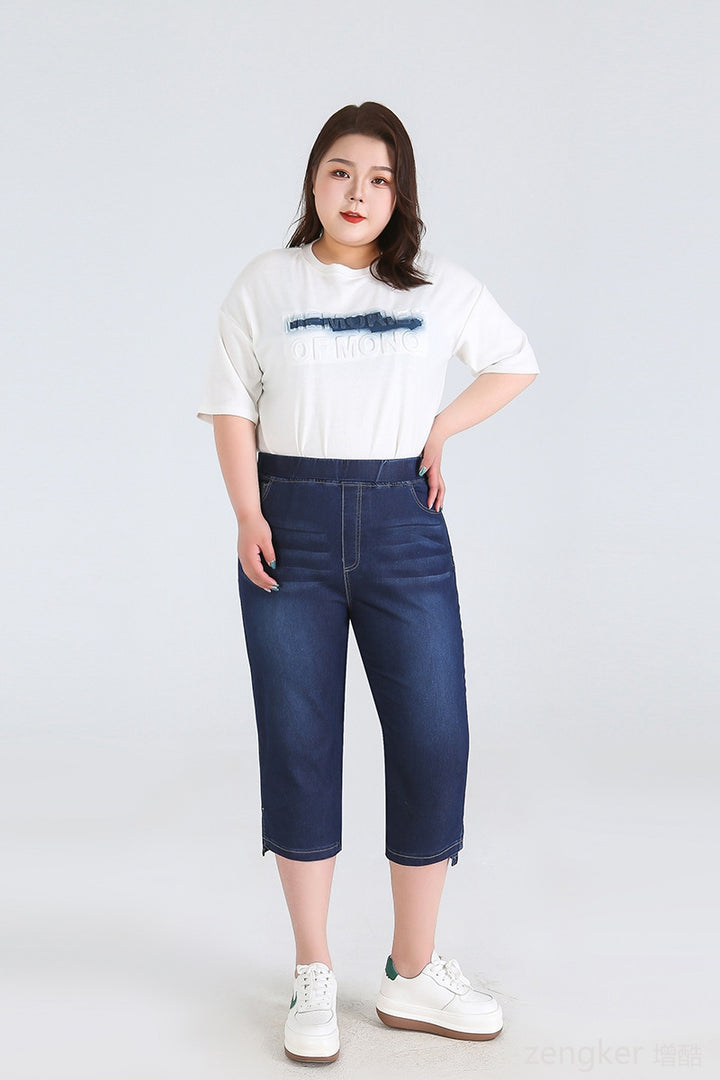 Sommer High-Waisted Shorts in Plus Size