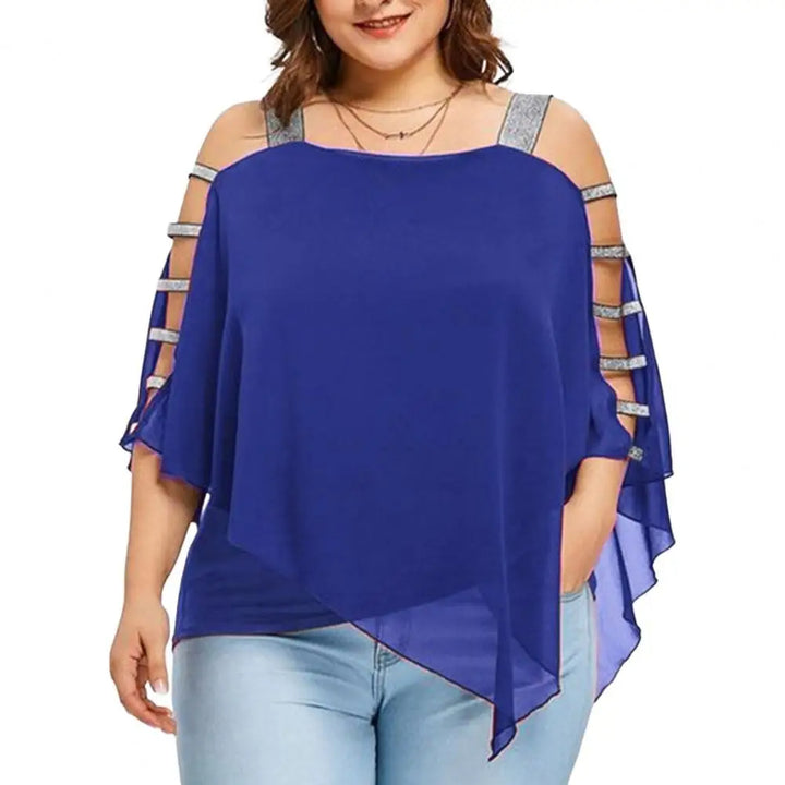 Plus Size Bootausschnitt Batwing Casual Tee