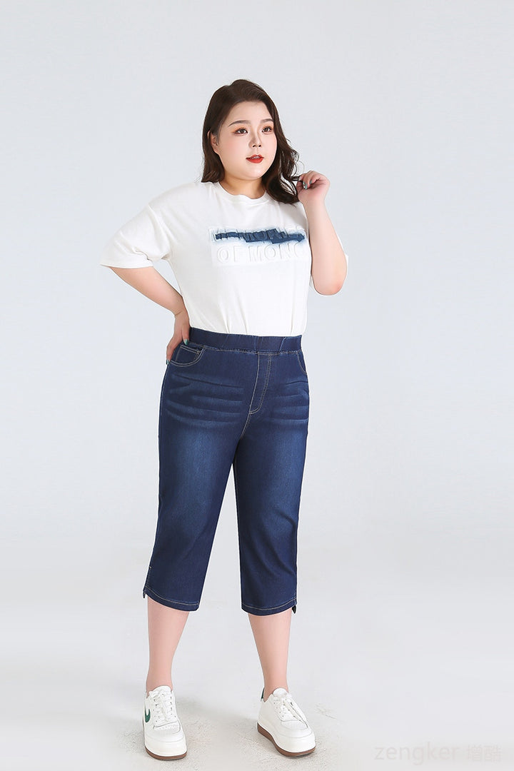 Sommer High-Waisted Shorts in Plus Size