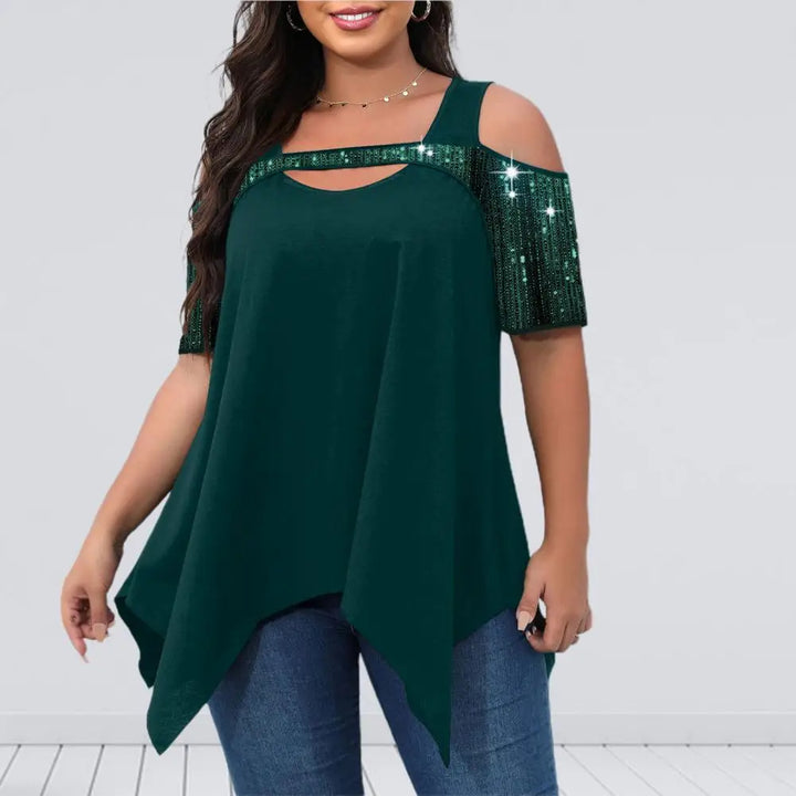 Plus Size Sommer Streetwear Schulterfreies Oberteil