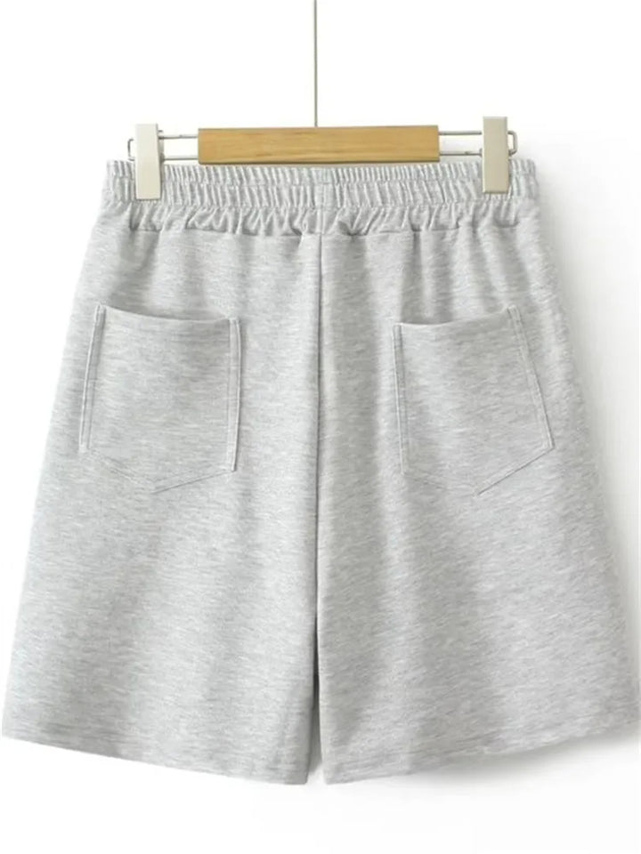 Shorts mit Kordelzug in der Taille in Übergröße