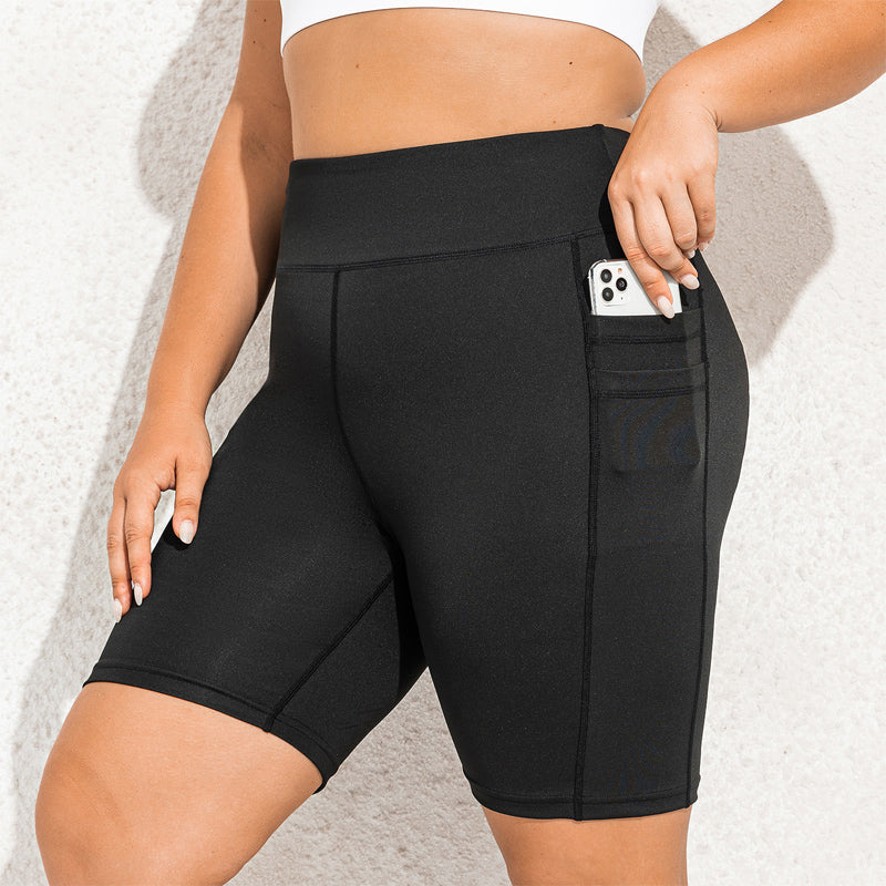 Plus Size CurveFit Bikershorts mit hoher Taille