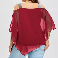 Plus Size Bootausschnitt Batwing Casual Tee