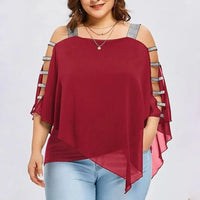 Plus Size Bootausschnitt Batwing Casual Tee