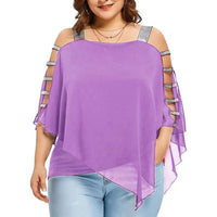 Plus Size Bootausschnitt Batwing Casual Tee