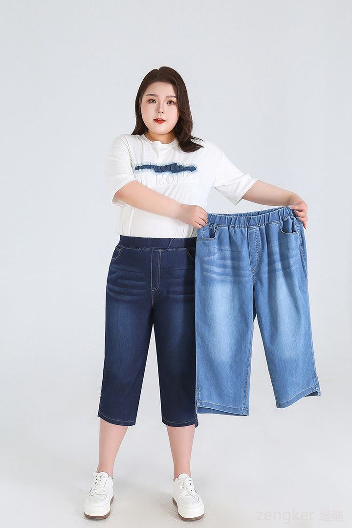 Sommer High-Waisted Shorts in Plus Size