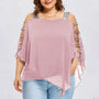 Plus Size Bootausschnitt Batwing Casual Tee