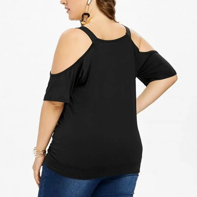 Plus Size Spitzenoberteil mit kurzen Ärmeln