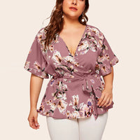 Plus Size Elegante Chiffon Bluse