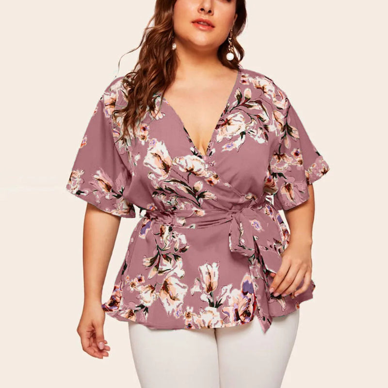 Plus Size Elegante Chiffon Bluse