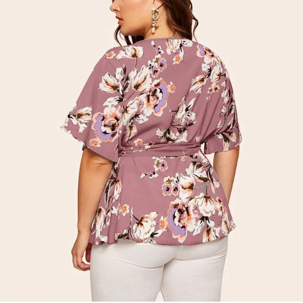 Plus Size Elegante Chiffon Bluse