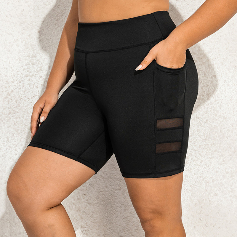 Plus Size CurveFit Bikershorts mit hoher Taille