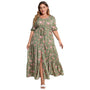 Plus-Size Boho Sommerkleid mit Floralem Muster