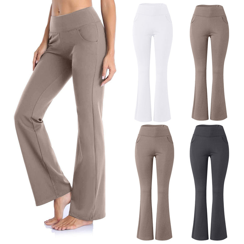 Flare-Yoga-Leggings mit hoher Taille in Übergröße