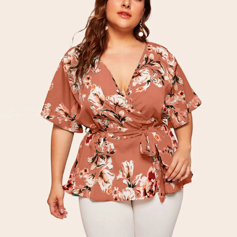 Plus Size Elegante Chiffon Bluse