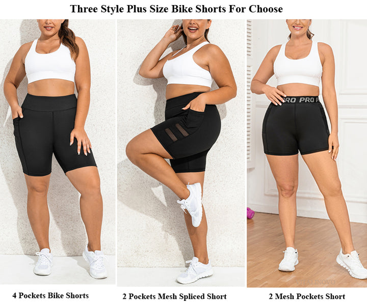 Plus Size CurveFit Bikershorts mit hoher Taille