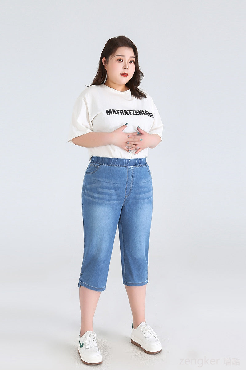 Sommer High-Waisted Shorts in Plus Size