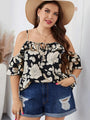 Plus Size Schulterfreie Bluse