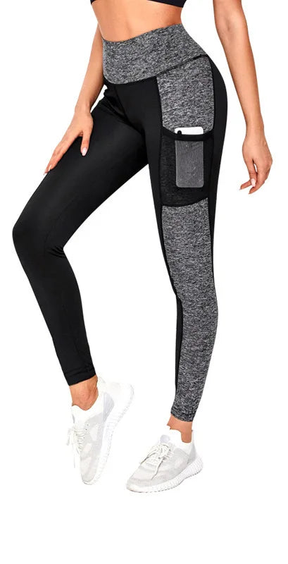 Yoga-Leggings mit hoher Taille und Tasche in Plus Size