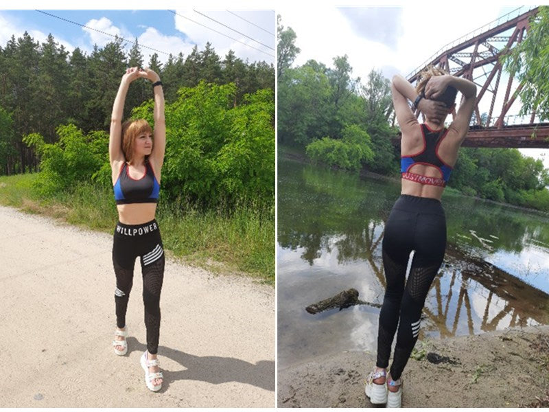 MeshFlex-Sportleggings mit hoher Taille in Übergröße