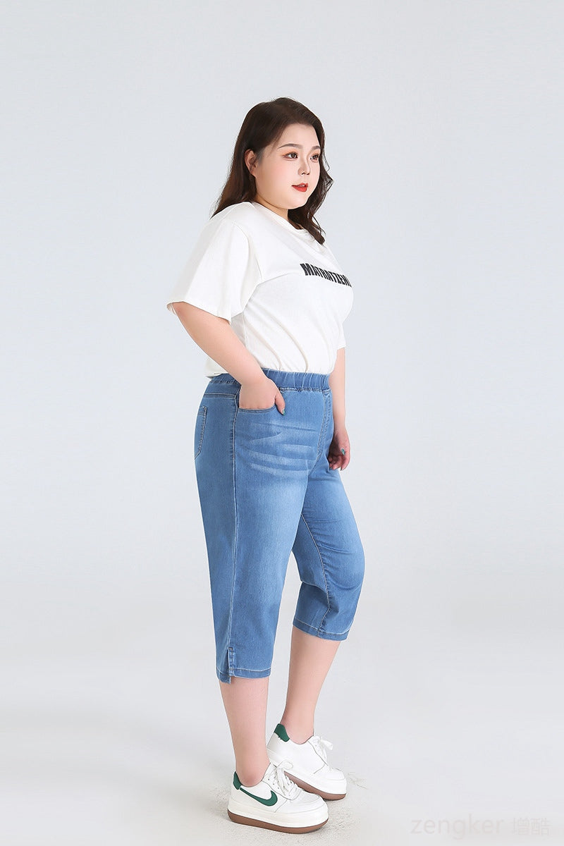 Sommer High-Waisted Shorts in Plus Size