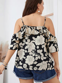 Plus Size Schulterfreie Bluse