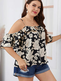 Plus Size Schulterfreie Bluse