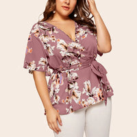 Plus Size Elegante Chiffon Bluse