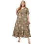 Plus-Size Boho Sommerkleid mit Floralem Muster