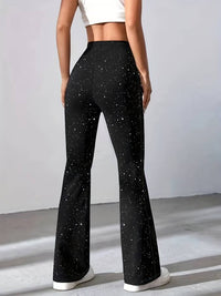 Glitzer Flared Damenhose - Sophie