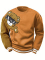 Herren Sweatshirt mit Gesticktem Cartoon-Bären - Jasper