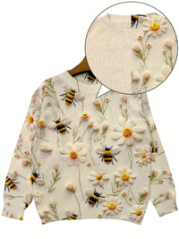 Trendy Damen-Sweater mit Bienenmotiv - Sophie