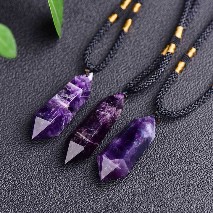 Natürliche Kristall-Amethyst-Heilende Halskette – Lyra