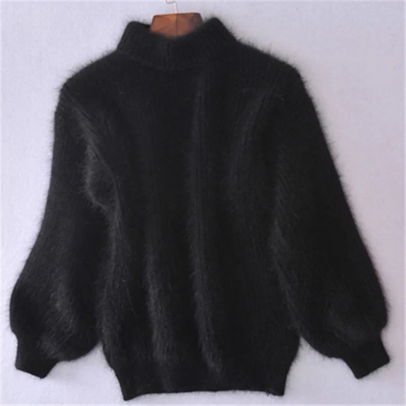 Lässiger Angora Strick Damenpullover - Livia