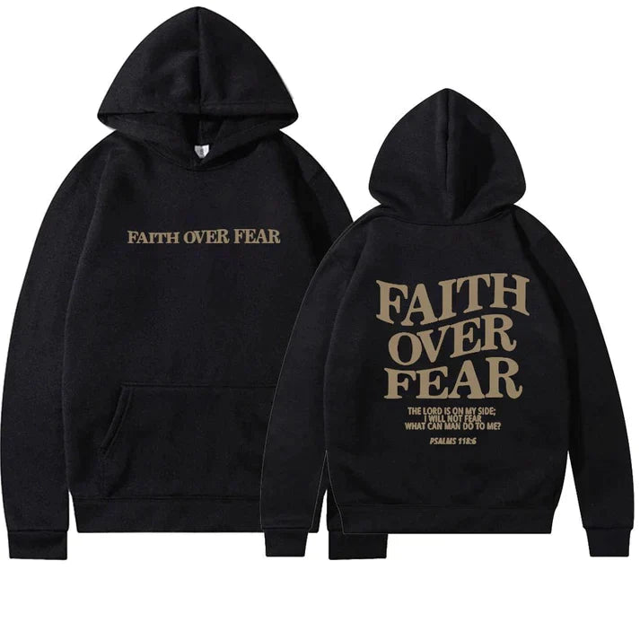 Unisex Hoodie "Glaube über Angst" Psalm 118:6 – Faithmore