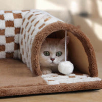 2-in-1 Katzen Tunnel Bett - FurryFun