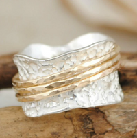 Vintage Spinner-Ring in Gold & Silber – Elvira