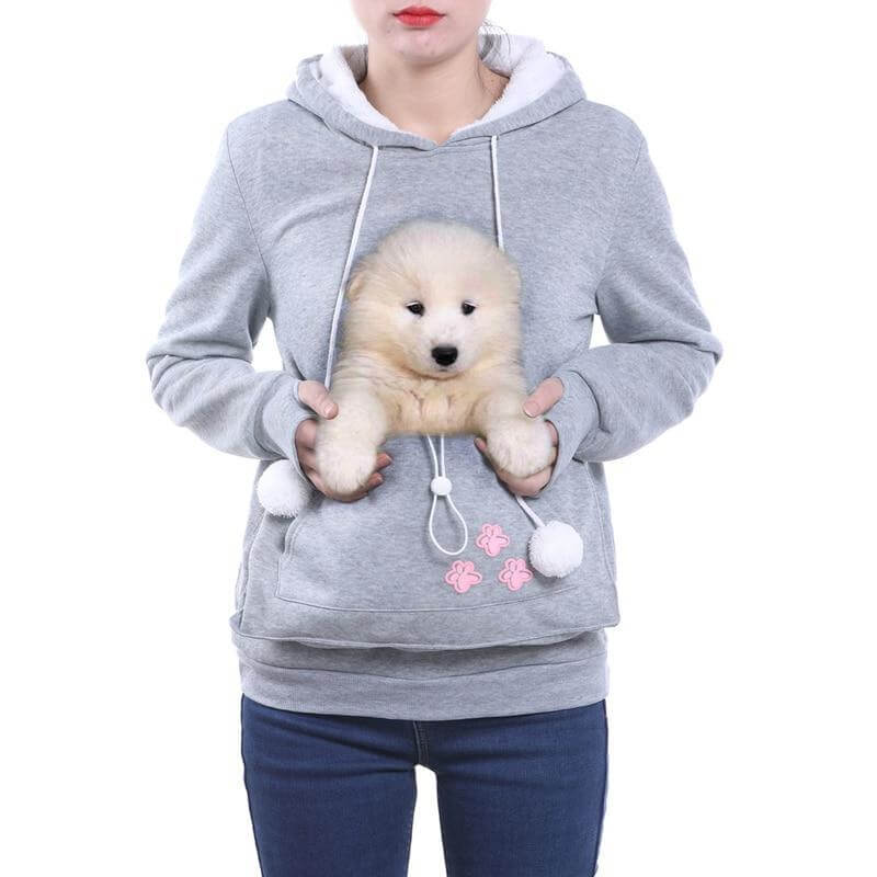 Komfortable Hoodie mit Katzentasche - CozyPurr