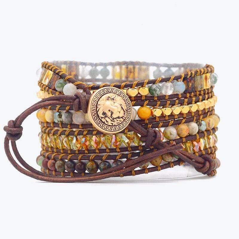 Achat Mondschein-Wickelarmband – Lunara