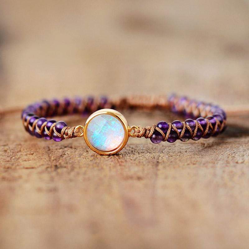 Amethyst-Opal Yoga-Armband – Aurielle