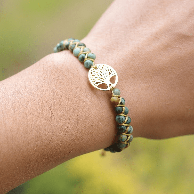 Lebensbaum-Armband mit Afrikanischem Jaspis – Auralyn