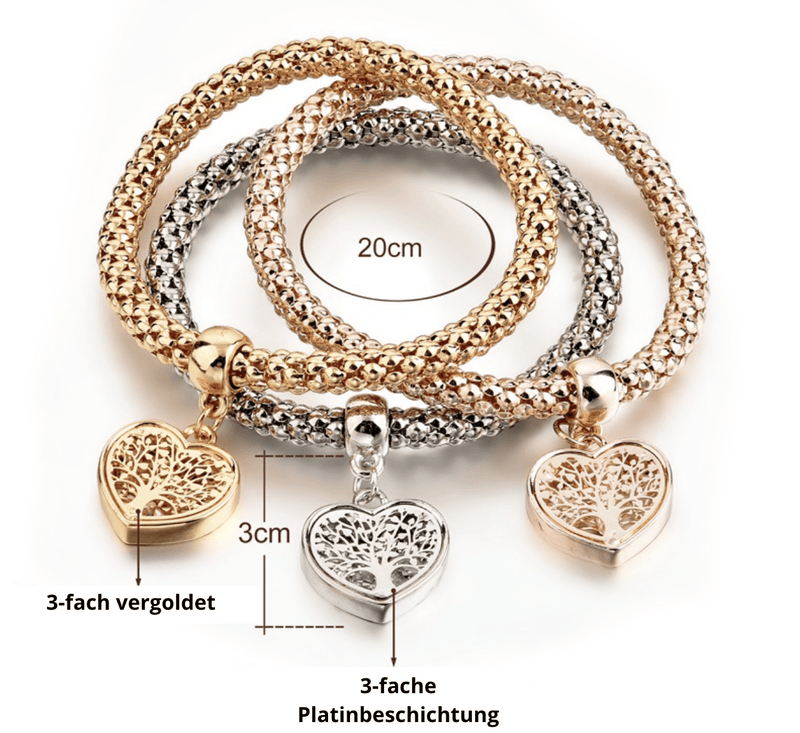 Baum-des-Lebens-Armbandset (3-teilig) – Liora