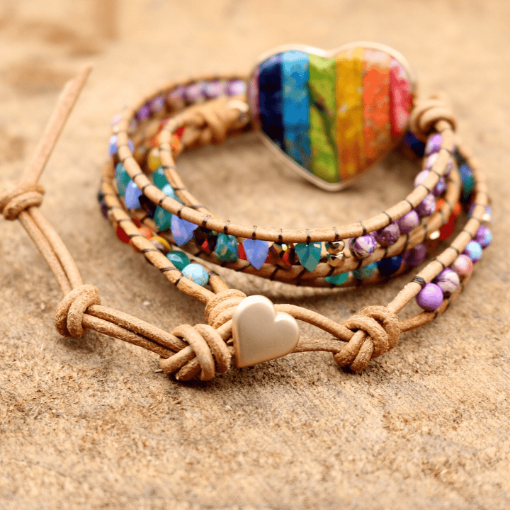 Chakra Herz Wickelarmband – Liora