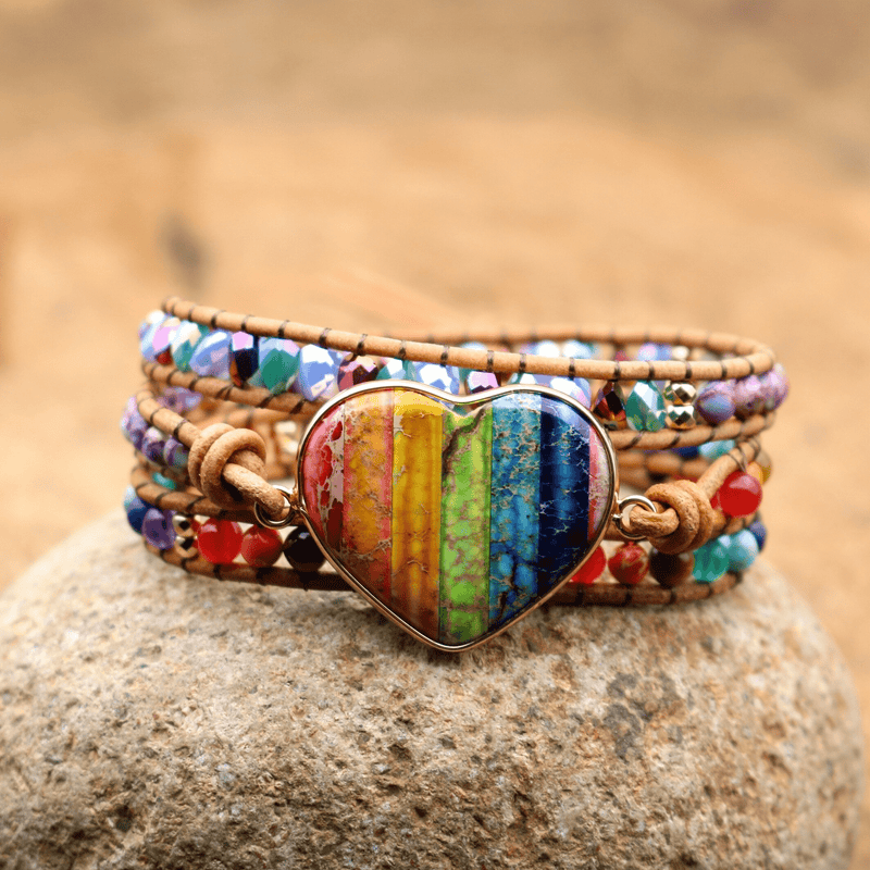 Chakra Herz Wickelarmband – Liora