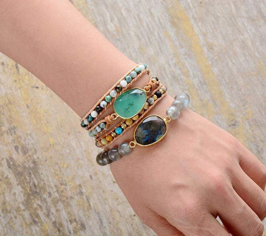 Beruhigendes Jade-Wickelarmband – Elina