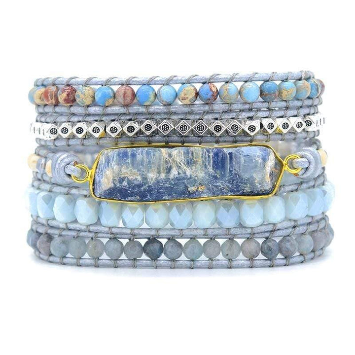 Heilendes Blaues Topas-Wickelarmband – Aurina