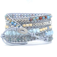 Heilendes Blaues Topas-Wickelarmband – Aurina