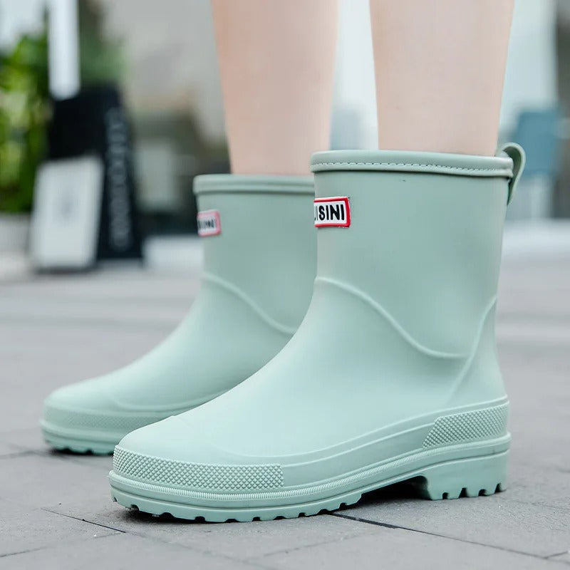 AquaStride 2.0 | Stilvolle Halbschaft-Wasserdichte Gummistiefel für Damen