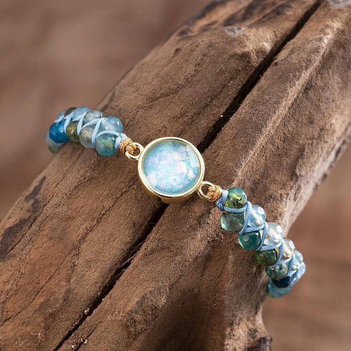 Hypnotisierendes Blaues Opal Armband - Liora