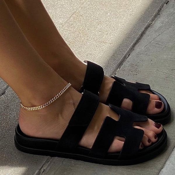 Luxuriöse Isobel Ledersandalen für Damen